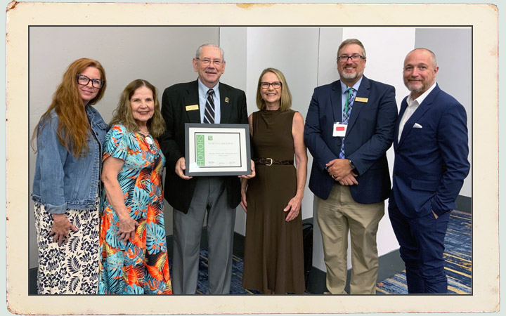 Town of Franklin Mayor and representatives accept the Award on behalf of the Town of Franklin NC