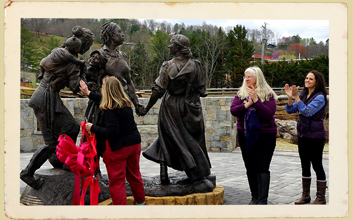Women's History Park Sculpture Franklin NC